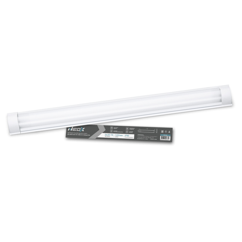 Светильник под светодиодную лампу SPO-405 2xLED-Т8-1200 G13 1200мм IP40 NEOX 