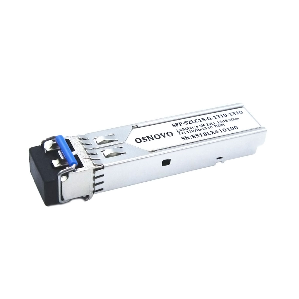 Модуль SFP 2хLC, 1.25 Гб/c, 15 дБ, Tx:1310/Rx:1310 нм, DDM, до 20 км 