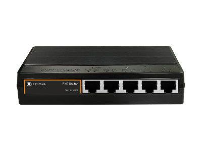 Коммутатор неуправляемый 5 портов RJ45 10 100 Мб/с PoE 65Вт 