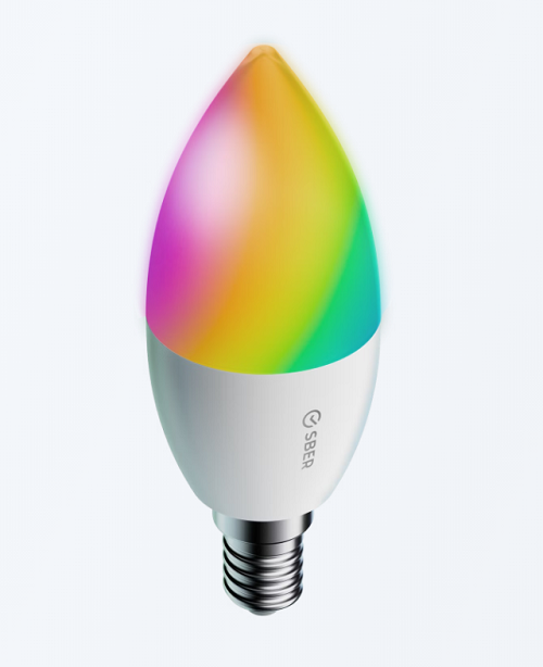 Лампа светодиодная умная SBER C37 RGB, 5.5 Вт 