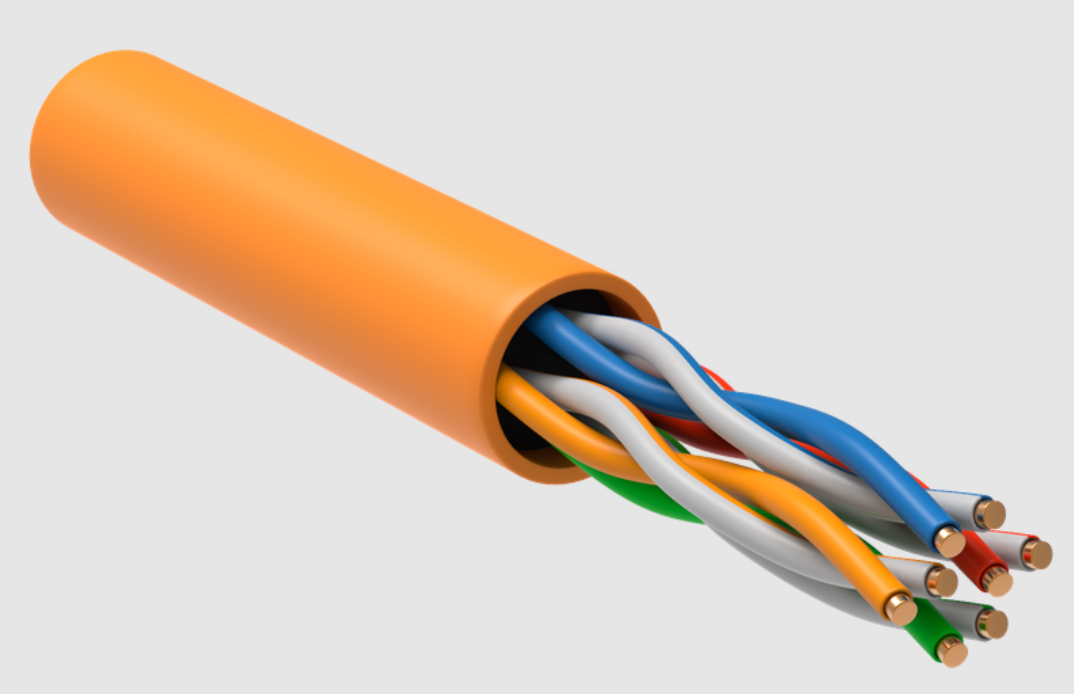 Витая пара U/UTP кат 5E 4х2х24AWG solid LSZH нг(А)-HF оранжевый РФ/Т