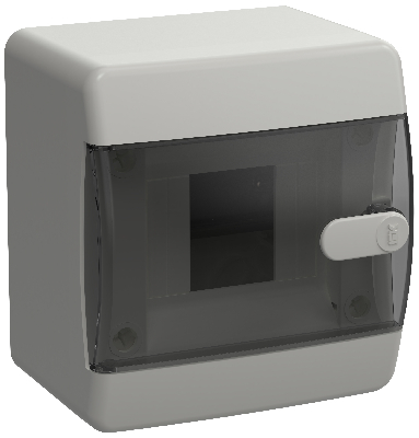 UNION Compact Корпус пластиковый ЩРН-П-4 IP41 черная прозрачная дверь IEK 