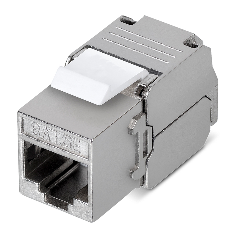 Модуль Keystone Jack RJ-45(8P8C) FTP экранированный CAT 5e тип 180град самозажимной