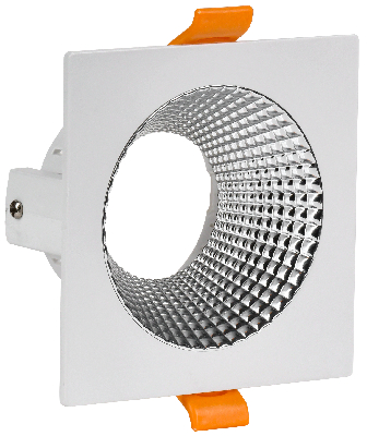 LIGHTING Светильник 4110 встраиваемый поворотный под лампу GU10 белый/хром пластик IEK 