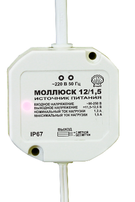 Источник вторичного электропитания Моллюск 12/1,5 12В, 1,5А 