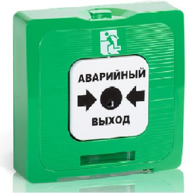 Извещатель ручной ИР 513-10 АВАРИЙНЫЙ ВЫХОД цвет зеленый сухой контакт 