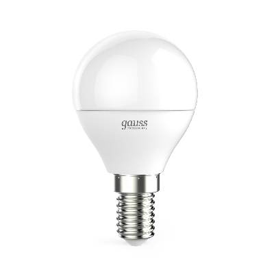 Лампа светодиодная LED 8 Вт 520 лм 3000К AC180-240В E14 шар P45 теплая  Elementary Gauss