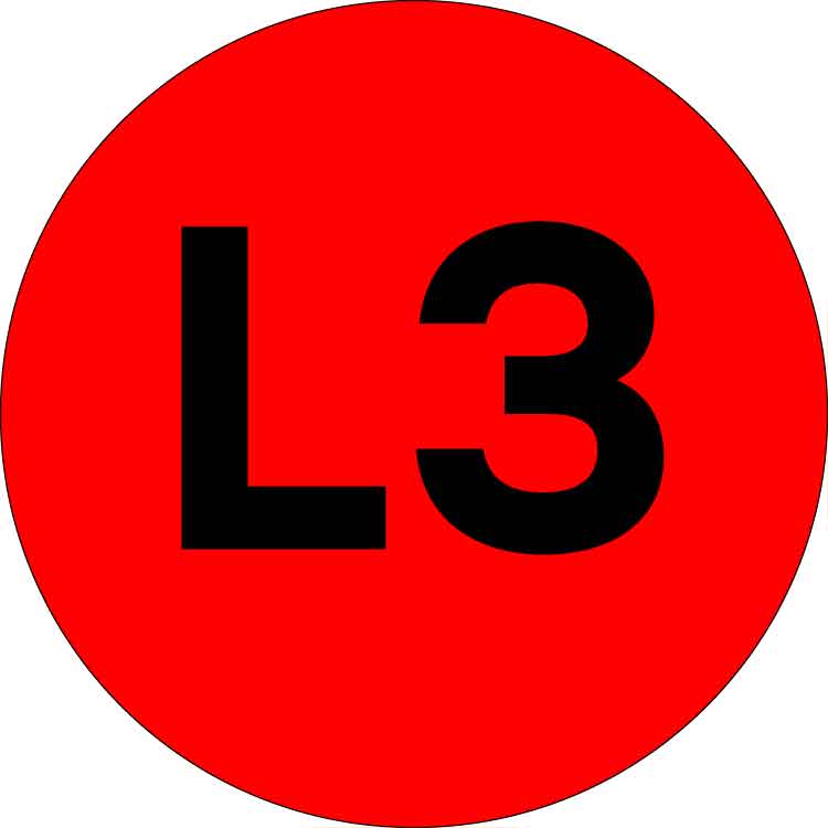 Наклейка L3 d=20мм PROxima 
