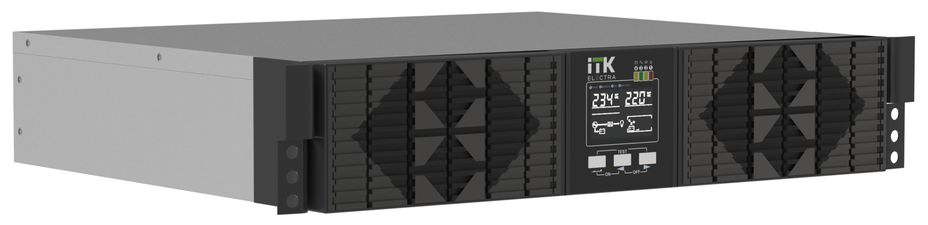 Источник бесперебойного питания Online 6000 ВА/ 6000 Вт Rackmount, однофазный с LCD дисплеем 192-240VDC без АКБ 2U с рег. з/у