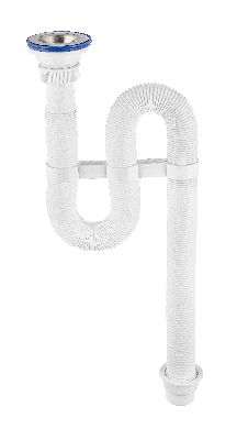 Cифон VIR гофрированный с нержавеющей чашкой D70 мм 1'1/4 -D40/50 