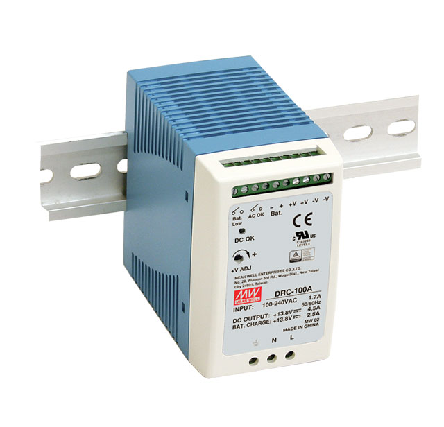 Блок питания AC-DC с функцией UPS, 96.6Вт, вход 90-264В АС,127-370В DC, выход 1: 13.8В,0-7 (4.5 ном.) А, выход зарядного устройства 13.8В,2.5А, в корпусе 