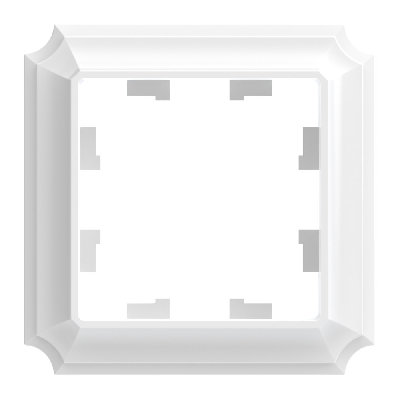 ATLASDESIGN ANTIQUE 1-постовая рамка, БЕЛЫЙ 
