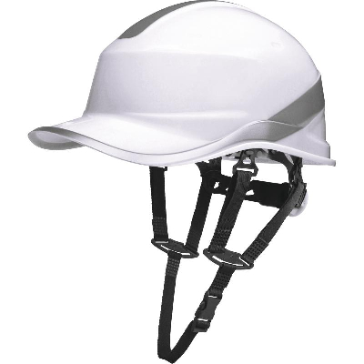 Защитная каска BASEBALL DIAMOND V UP из ABS белая с храповым механизмом 