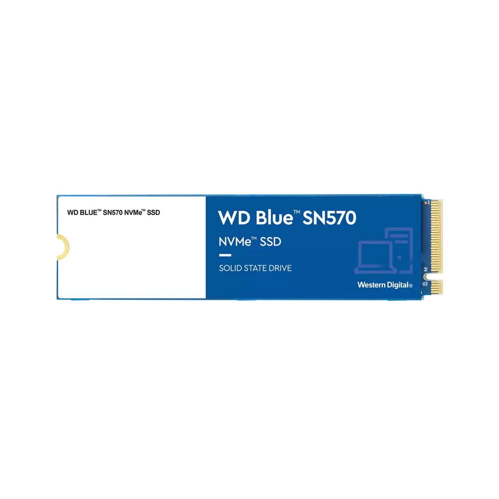 Накопитель SSD М.2 2280 250ГБ, WD Blue, PCIe 3.0 x4, NVMe, 3D TLC NAND, 3300/1200 МБ/с