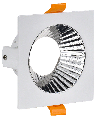 LIGHTING Светильник 4109 встраиваемый поворотный под лампу GU10 белый/хром пластик IEK 