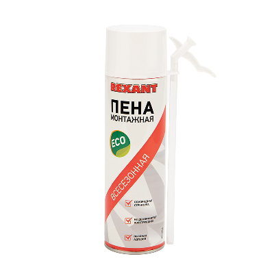 Пена монтажная всесезонная с трубочкой 40 л, REXANT 