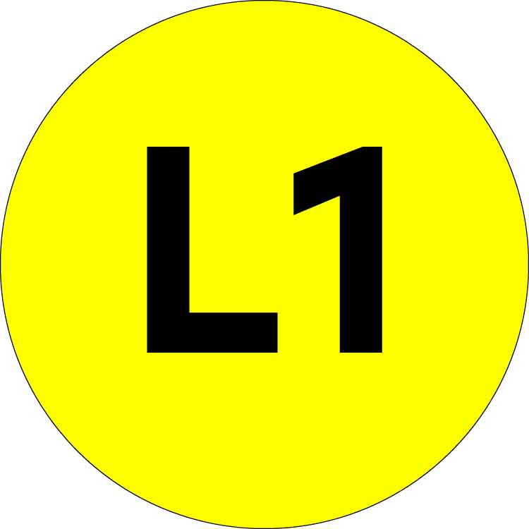 Наклейка L1 d=20мм PROxima 